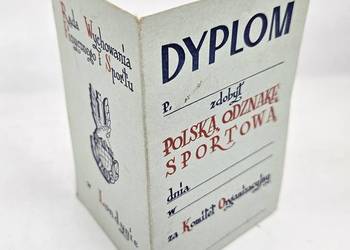 Dyplom Polskiej Odznaki Sportowej na emigracji Londyn 1945/46
