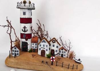 Dekoracja z drewna morskiego - letnie wspomnienie.