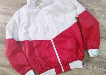 Biała kurtka wiatrówka Vintage 80 90s