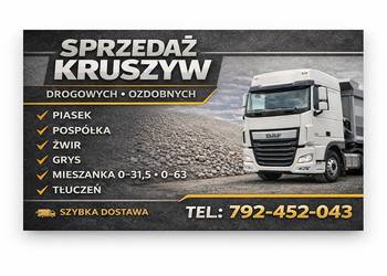 Kruszywo drogowe. Granit, bazalt, serpentynit. Grys, piasek, pospółka.