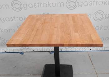 Stół z blatem drewnianym klejonym 75x75x75