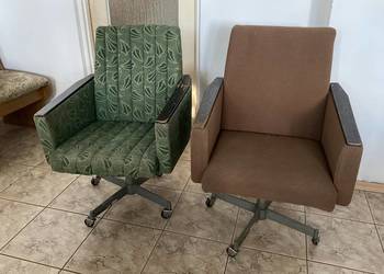 2 fotele obrotowe na kolkach lata 60/70