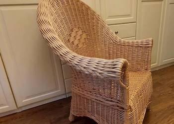 Fotel duzy wygodny rattan wiklina
