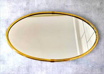 Owalne lustro z lat 60, 80x51cm,mid-century modern, vintage