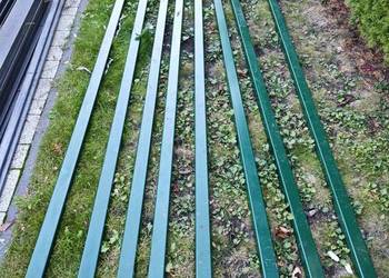 Słupek ogrodzeniowy 60x40 coynkowany pomalowany proszkowo kolor zielony 2,3