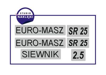 Naklejki siewnik zbożowy EURO-MASZ SR25 zestaw Nalepki Naklejka Naklejki siewnik zbożowy EURO-MASZ SR25 zestaw Nalepki Naklejka