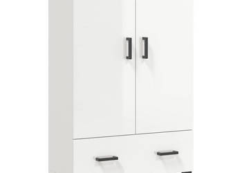 Wysoka szafka biała z połyskiem 695x31x115 cm WM-828238