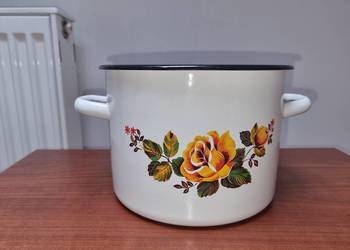 Garnek emaliowany 3 litry nowy PRL