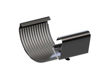 Krop złączka rynny 130 mm czarny metal