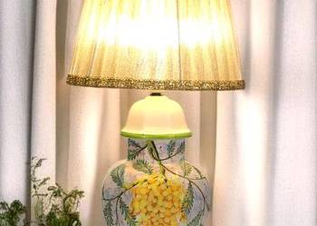 porcelanowa sygnowana ręcznie malowana lampa