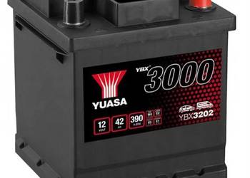 Akumulator 42Ah 390A Yuasa Standard 12V  kostka Prawy Plus