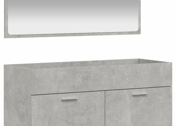 Szafka łazienkowa z lustrem szarość betonu WM-833887