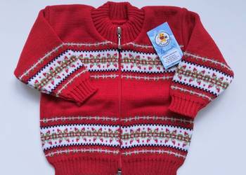 Nowy sweter Świąteczny ze stójką na zamek unisex Dzianex 80