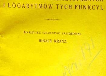 Tablice pięciocyfrowe logarytmów liczbowych wartości funkcji trygonometrycz