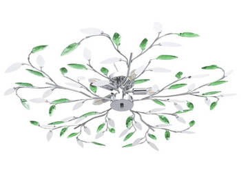 Lampa sufitowa listki z kryształków akrylowych 5 żarówek E14 WM-289241