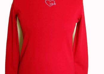 Bluzka - czerwona bawełna - 42 XL biust 90 - 110 cm Benetton