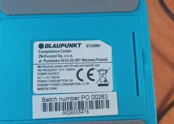 Głośnik Blaupunkt bt02wh