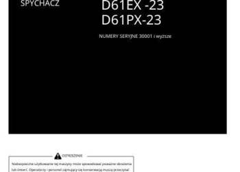 KOMATSU D61EX-23 D61PX-23 instrukcja obsługi PL