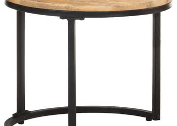 Stoliki boczne 3 szt. surowe drewno mango WM-320686