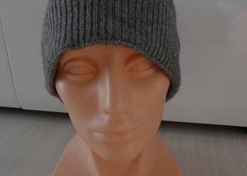 Czapka Męska Wełniana Wełna Wiskoza Szara Beanie Pierre Robert