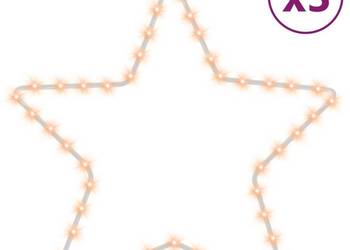 vidaXL Gwiazdy świąteczne, 48 ciepłych białych LED, 3 szt.（SKU:3154283）