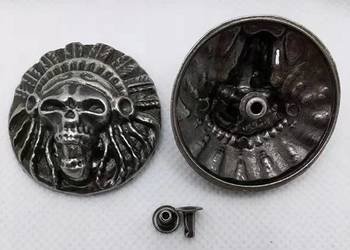 DEKORACJA PINS 2 SZT.NITY DO MOTOCYKLA NA SAKWY PIÓRNIK SKÓRĘ PASEK