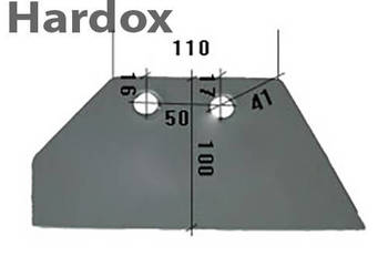 Lemiesz przedpłużka HARDOX SDG14/16/P do pługa RABEWERK