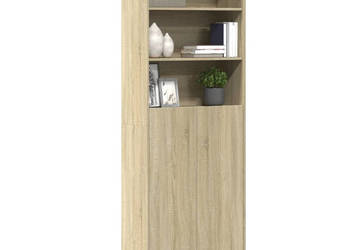 Wysoka szafka z LED dąb sonoma 69x325x200 cm WM-3307907