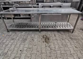 Stół roboczy 290x70x85 z zlewem 50x40x24