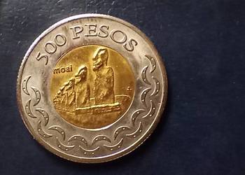 Stare monety 500 pesos 2007 Wyspa Wielkanocna