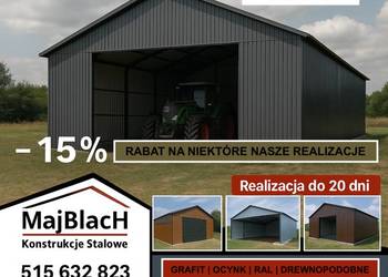 Garaż Blaszany Dwuspadowy | Grafit | Hala |Wiata - Producent Maj-Blach