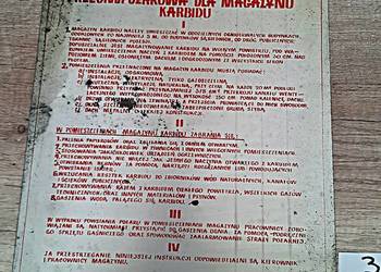 Tablica - Instrukcja przeciwpożarowa dla magazynu.. z PRL