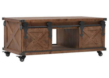 Stolik kawowy z litego drewno jodłowego 91x51x38 cm brązowy WM-246119
