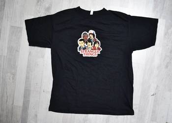 Koszulka czarna Stranger Things M L tshirt serial