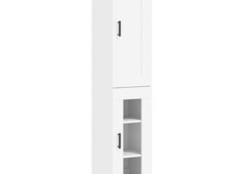 Wysoka szafka biała 345x34x180 cm materiał drewnopochodny WM-3200393