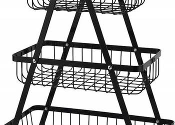 Veool Kosz na warzywa i owoce, metalowy regał