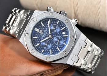 Luksusowy ! "Audemars Piguet"  z Bransoletą Srebrny 3D ! Uniseks !