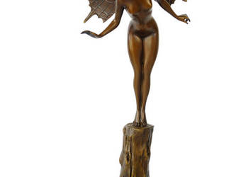 Calineczka kobieta z skrzydłami figura z brązu rzeźba piękna