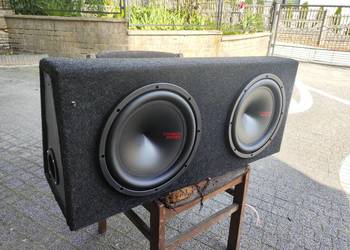 Skrzynia bassowa basowa tuba subwoofer dual 2x Audio System Carbon 12, Wysy