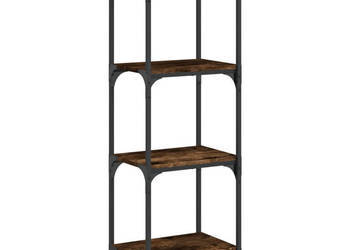 4-poziomowy regał na książki przydymiony dąb 40x30x120 cm WM-837634