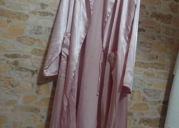 (L/XL) Ekskluzywny, długi różowy szlafrok z Londynu