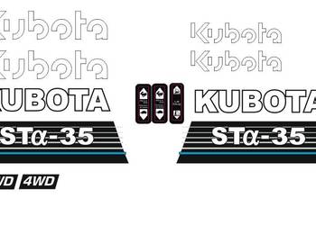 Naklejki Kubota ST alfa 35 super mocne zamienniki