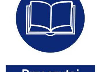 Naklejka BHP Przeczytaj instrukcję GL031