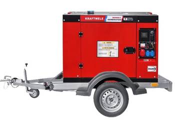 AGREGAT GENERATOR PRĄDOTWÓRCZY 18 KVA 3F PRZYCZEPA