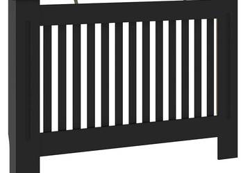 vidaXL Osłona na kaloryfer, czarna, 112x19x81,5 cm(SKU:288174)