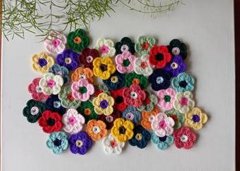Szydełkowe kwiatki mix 5 cm