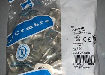 Końcówka oczkowa miedziana nieizolowana Cembre 35mm2 M10 x100