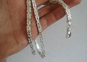 Łańcuch splot królewski srebro 925
