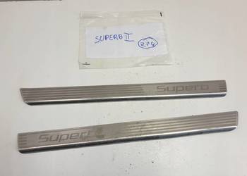 Skoda Superb II LISTWA PROGOWA Nakładka przód kpl