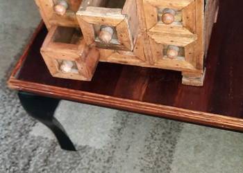 Drewniana mini komódka indyjska / Szkatułka z szufladkami PALISANDER boho v